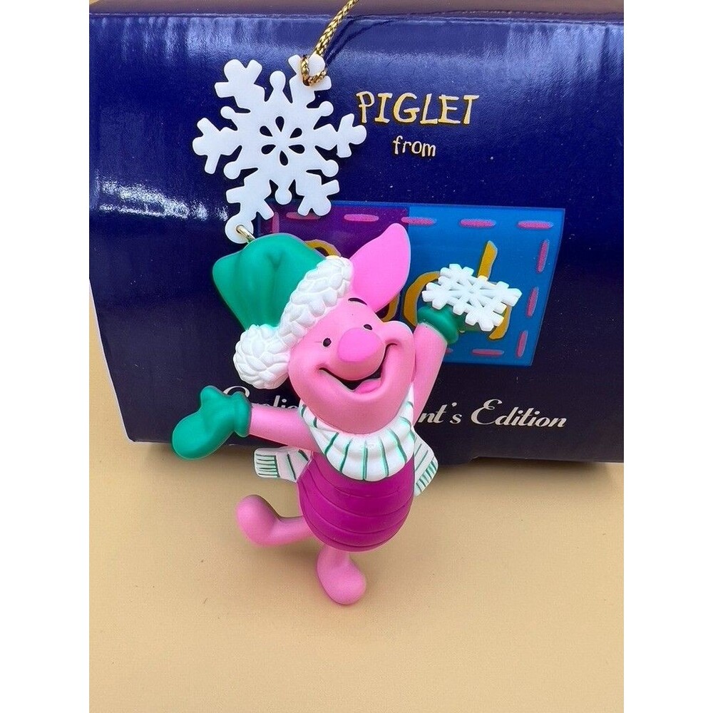 Disney PIGLET from Winnie The Pooh Grolier Presidents Edition Christmas Ornament
